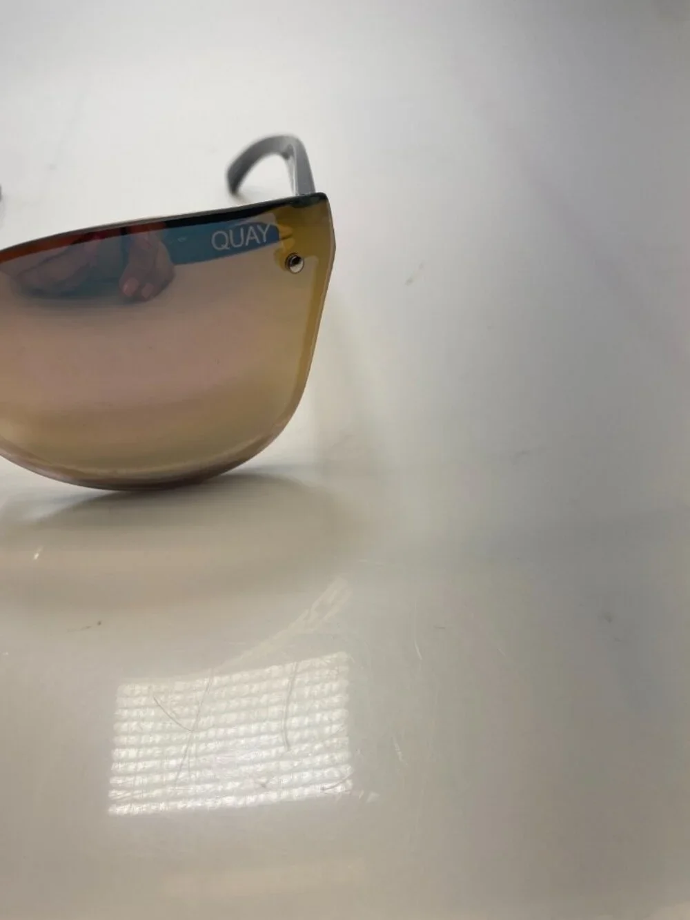 Q/A Quay Australia  Higher Love Mirror Lens Rimeless Rose Gold Sunglasses